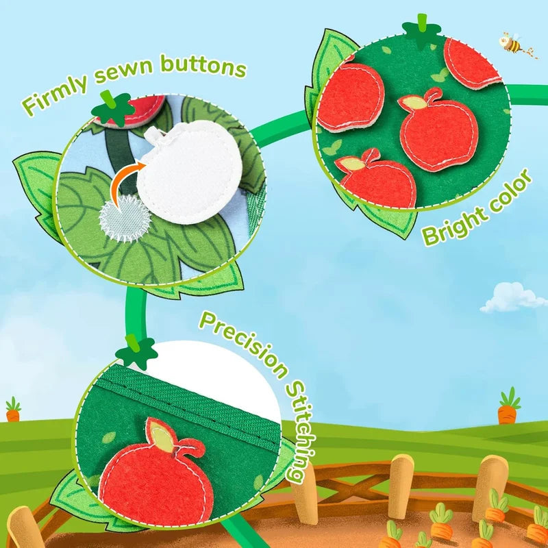 Farm Animal Montessori Busy Board for Toddlers Sensory & Learning Toy