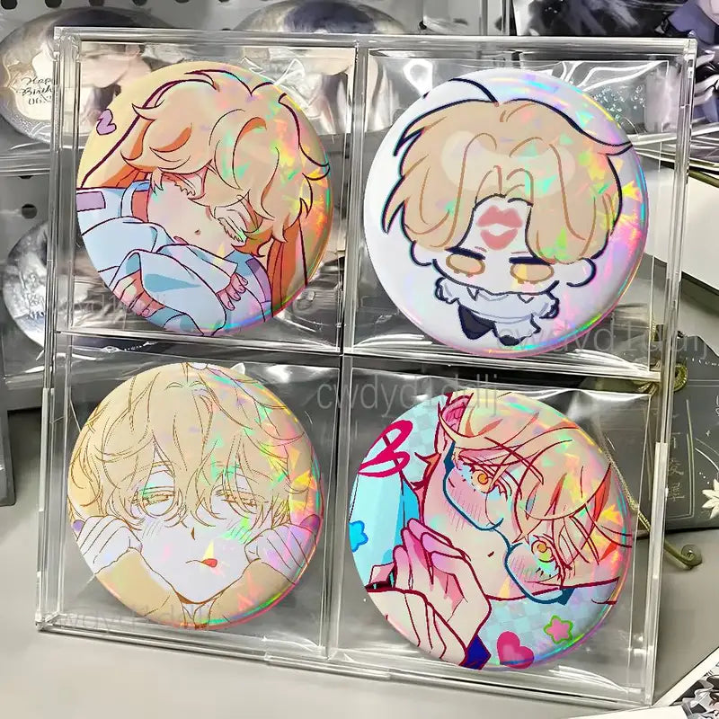 Cartoon Badge Pins Set - Round Brooches for Clothing, Bags & Accessories