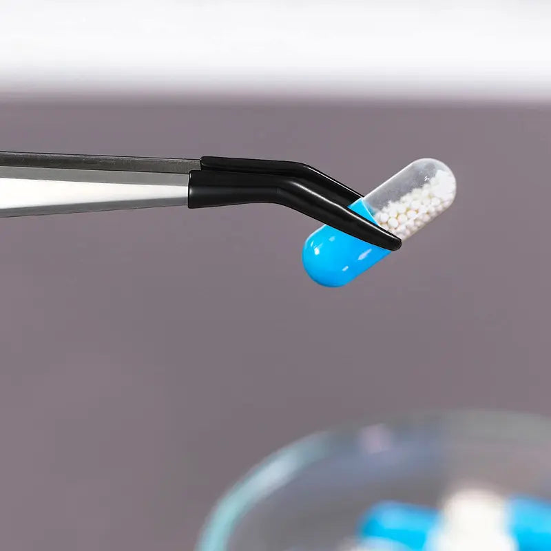 Precision Tweezers with Rubber Coated Tips - Flat & Bent Tip Non-Marring