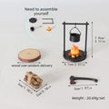 Mini Hanging Campfire and Teapot Dollhouse Decor - DIY Scene Ornament