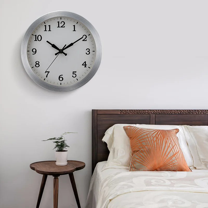 Scandinavian Minimalist Wall Clock with Dual Digital & Analog Display - 12, 14, 16 Inch Sizes