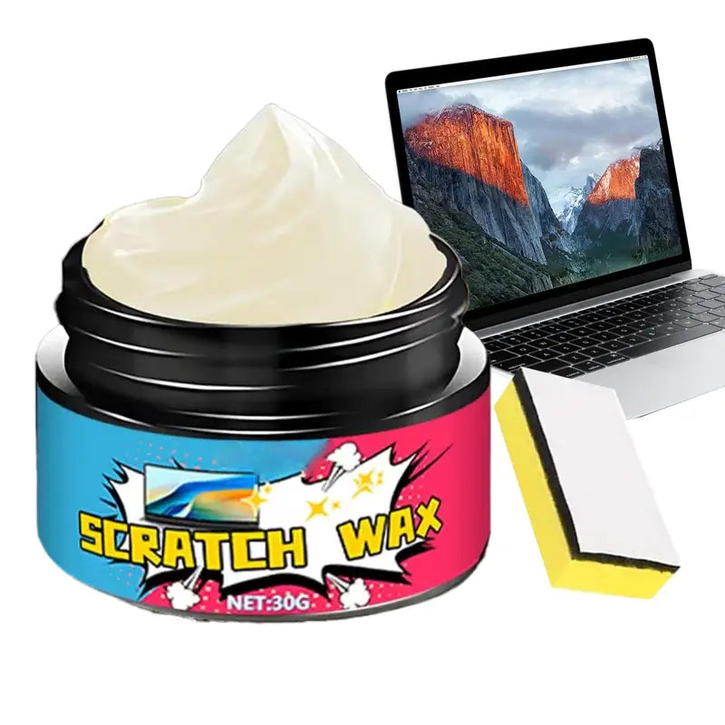 Laptop Scratch Remover & Polishing Wax 30g - Gently Repairs & Protects Screen & Frame