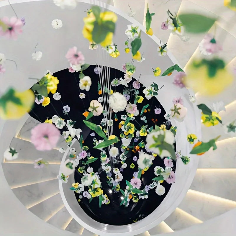 DIY Floating Flower Door Curtain Kit 20pcs Artificial Plant Scene Decoration