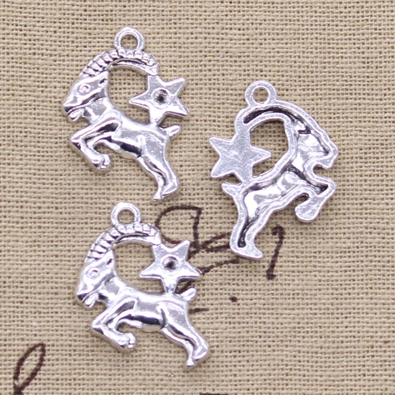 12pcs Zodiac Charm Pendant Set for DIY Jewelry - Capricorn Aquarius Aries Cancer Leo Libra Taurus Scorpio Sagittarius Gemini Pisces