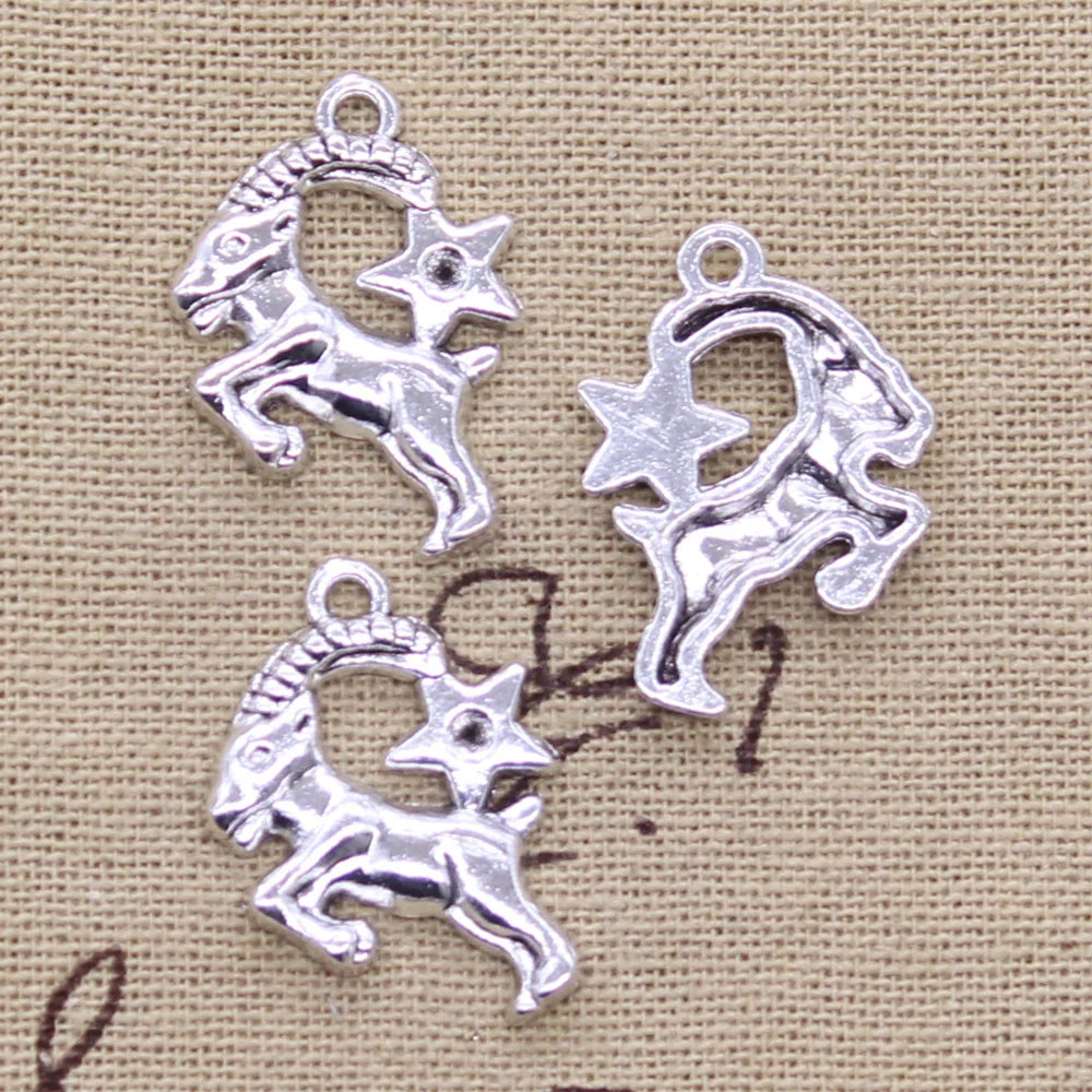 12pcs Zodiac Charm Pendant Set for DIY Jewelry - Capricorn Aquarius Aries Cancer Leo Libra Taurus Scorpio Sagittarius Gemini Pisces
