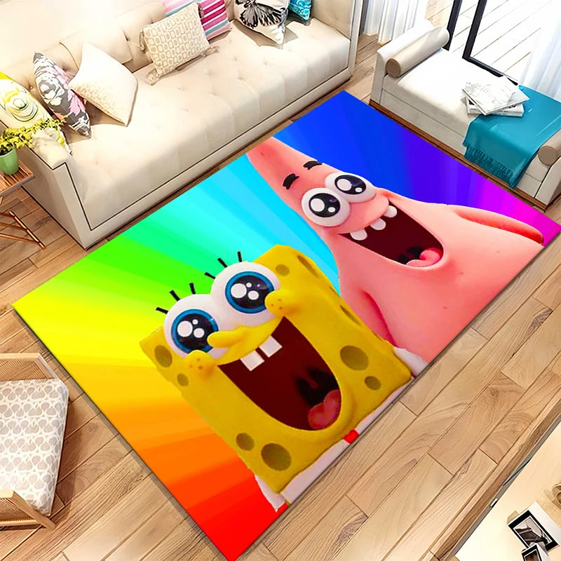 Funny Cartoon Living Room Area Rug Non-Slip Soft Carpet for Bedroom Playroom
