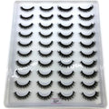 Double Pack 20 Pairs Faux Mink False Eyelashes Dramatic Fluffy Wispy Volume