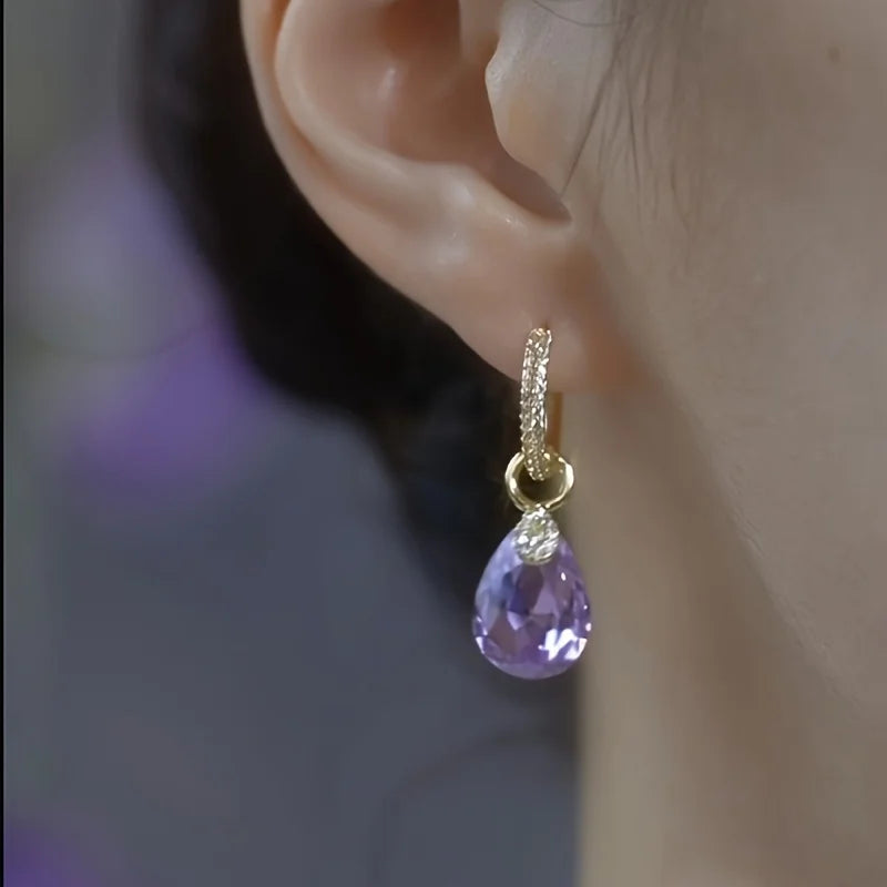 Retro Elegant Teardrop Pendant Earrings for Women - Versatile Jewelry Gift