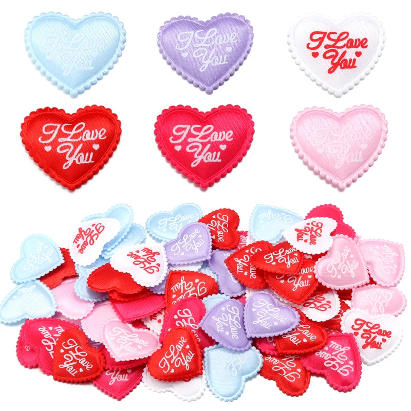 Heart-Shaped Sponge Artificial Petal for DIY Sewing Crafts and Wedding Decor - 50PCS