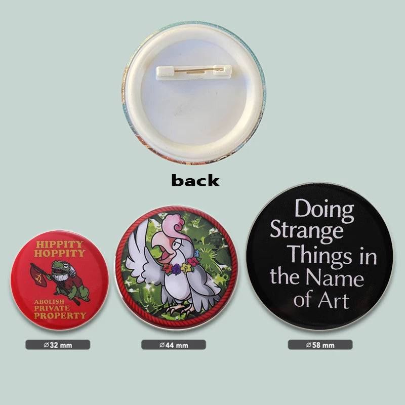 Creative Round Animal Letter Pins Cartoon Character Brooch Badge for Kids & Friends