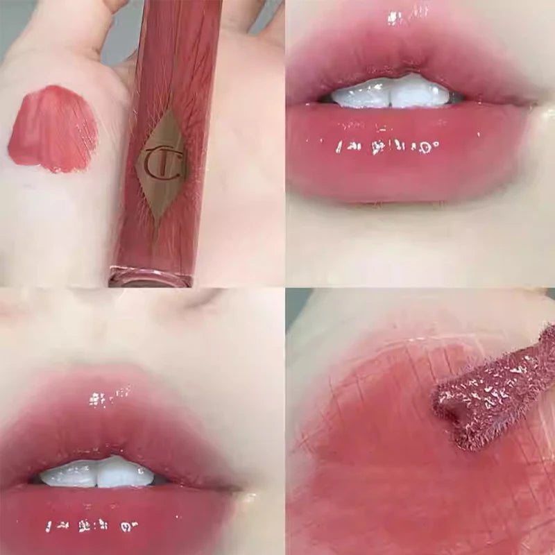 Long-lasting Lip Gloss with Mirror - Moisturizing Lip Makeup