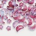 60Pcs Crystal Glass Star Moon Pendants Beads for Jewelry Making & Craft Supplies