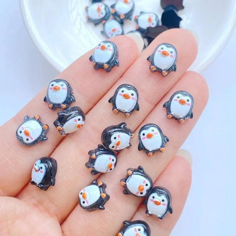 50pcs Resin Penguin Figurines Miniature DIY Craft Decorations Wedding Scrapbook