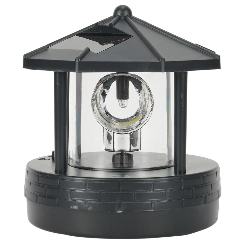 Solar Lighthouse Garden Light Outdoor Waterproof 360° Rotating Lawn Decor