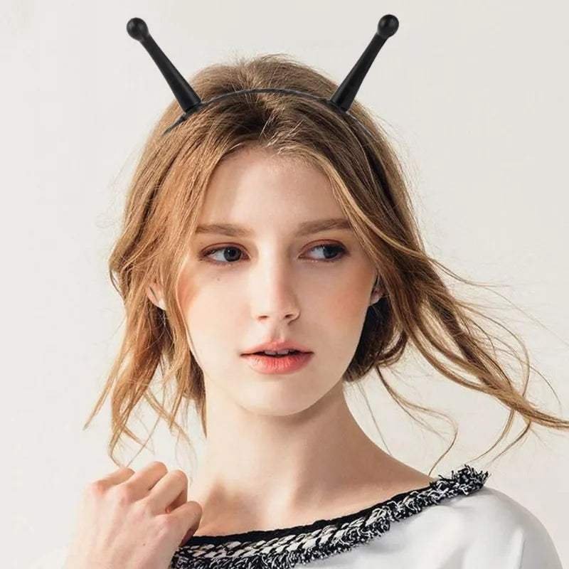 Halloween Alien Antenna Headband with LED Glow for Cosplay & Parties