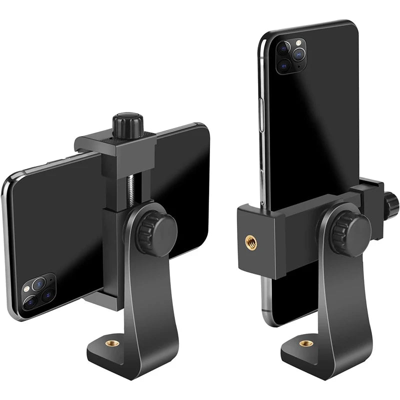 Universal Phone Tripod Mount with 360° Rotation & Bluetooth Remote - Compatible with iPhone & Android