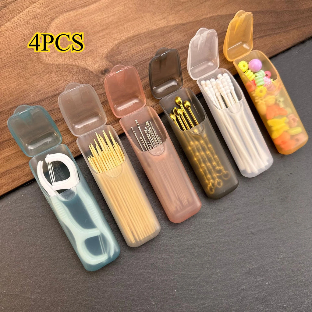 Mini Portable Storage Boxes Set - Small Parts Organizer for Travel Jewelry Pills & Toothpick