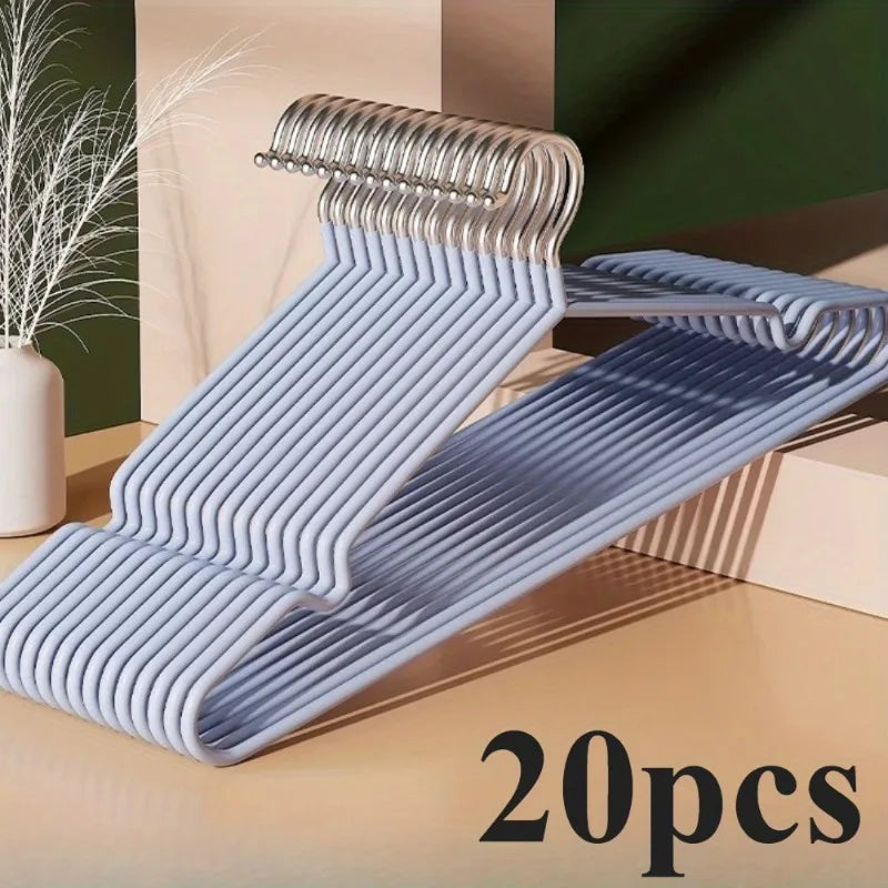 Heavy Duty Metal Clothes Hangers - Anti-Slip Space Saving Closet Organizer 20/30pcs