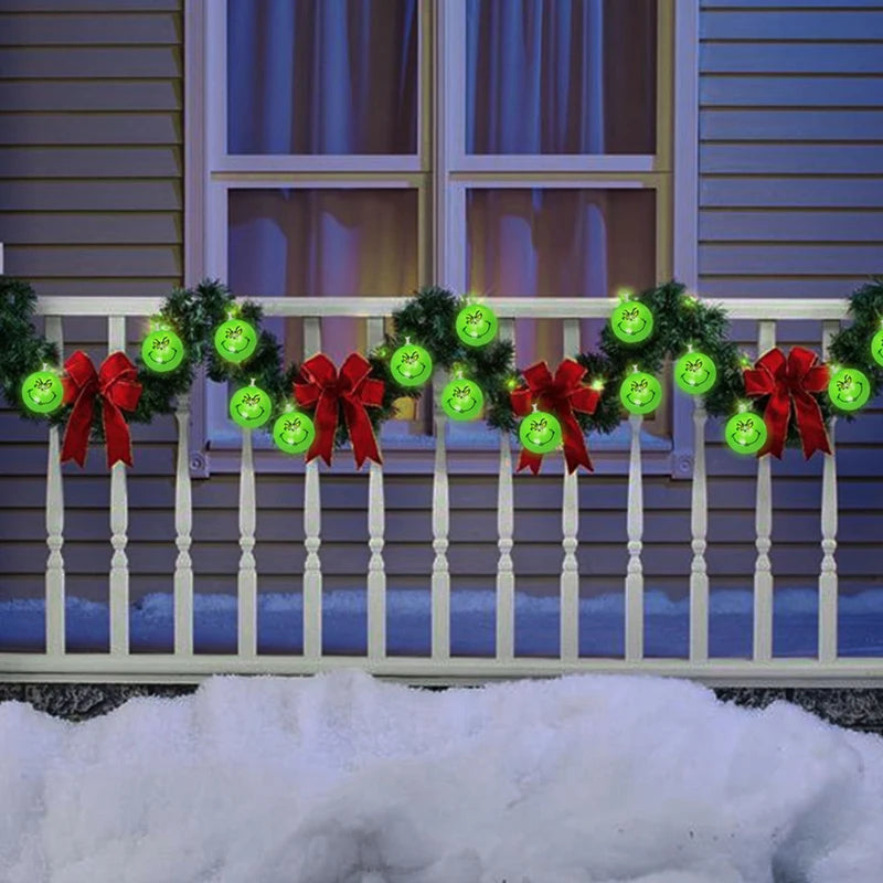 Decorative String Lights for Holiday & Party - Green Ball LED Lights, Indoor & Outdoor Use