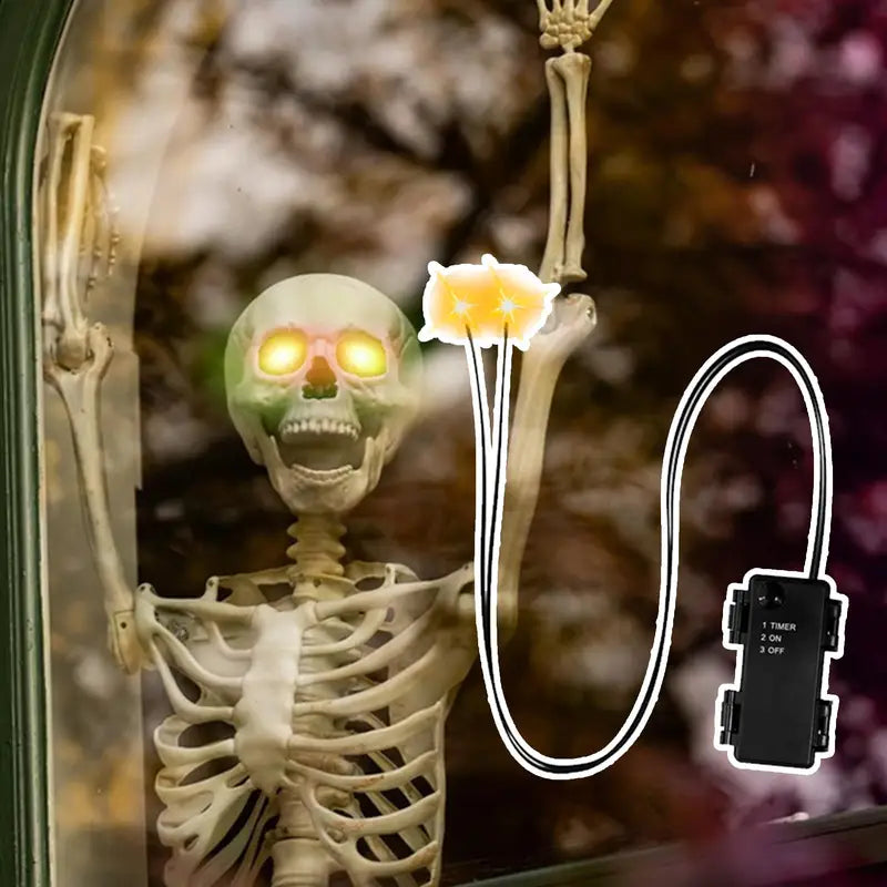 LED Glowing Eyes for Halloween Tombstones and Props - Indoor Outdoor Spooky Decoration Set