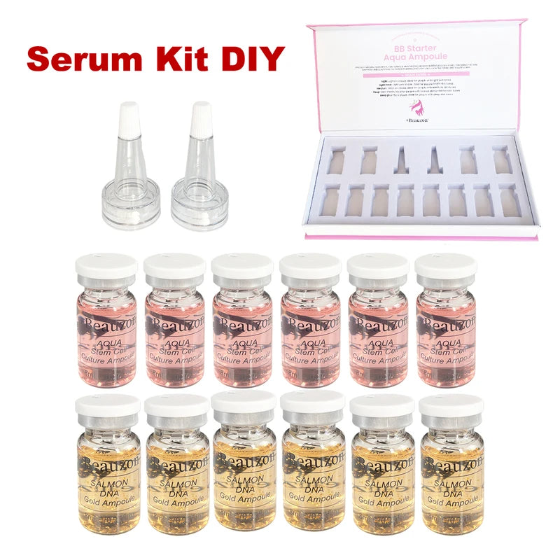 DIY Salmon DNA BB Cream Serum Set with Hyaluronic Acid & Peptides for Face Care