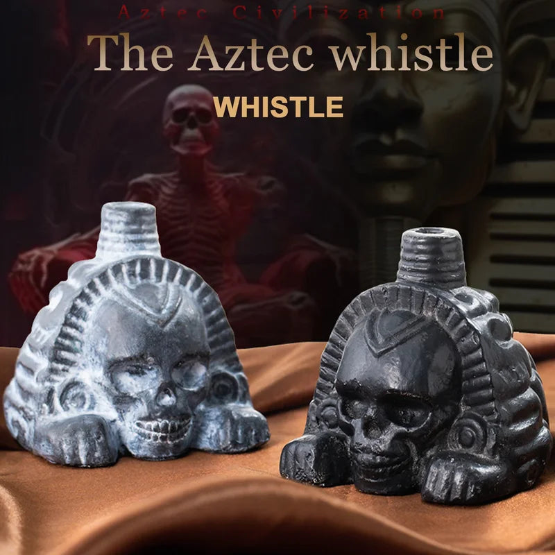 Aztec Skull Whistle Noise Maker - Spooky Cultural Decoration & Party Prop