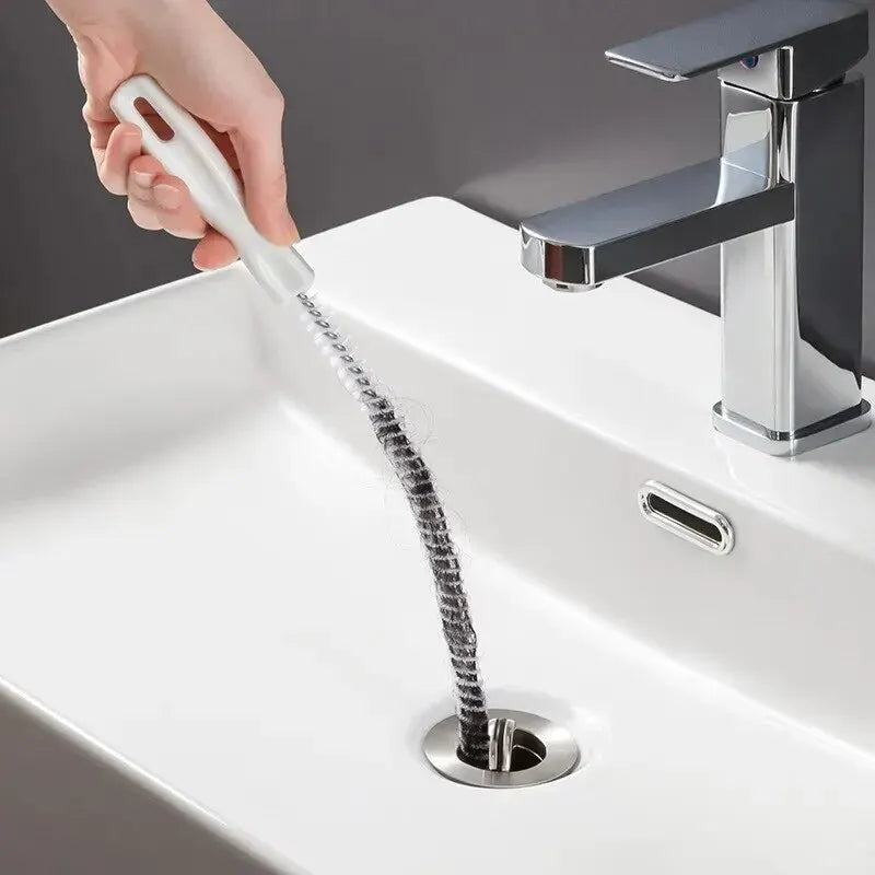 Flexible Drain Cleaning Brush for Pipes and Sinks - 48/65/71cm, Bendable Plumbing Tool
