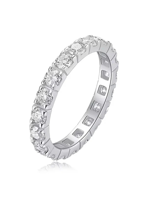 White Moissanite Ring for Women 925 Sterling Silver Fashion Jewelry