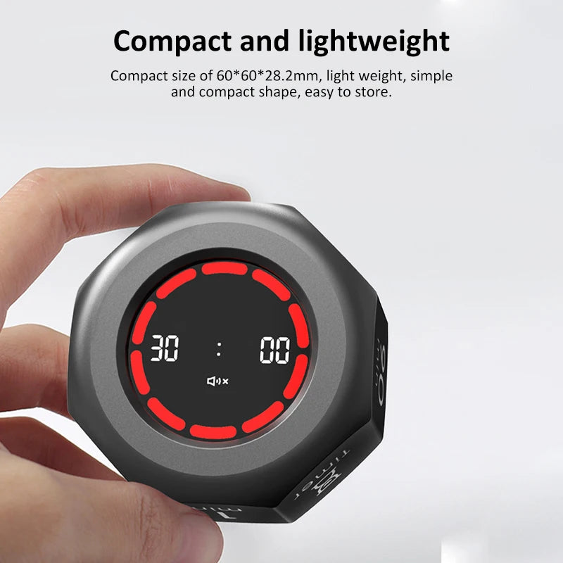 Digital Gravity Sensor Timer 90-Minute Visual Flip Timer for Home Kitchen Study Office