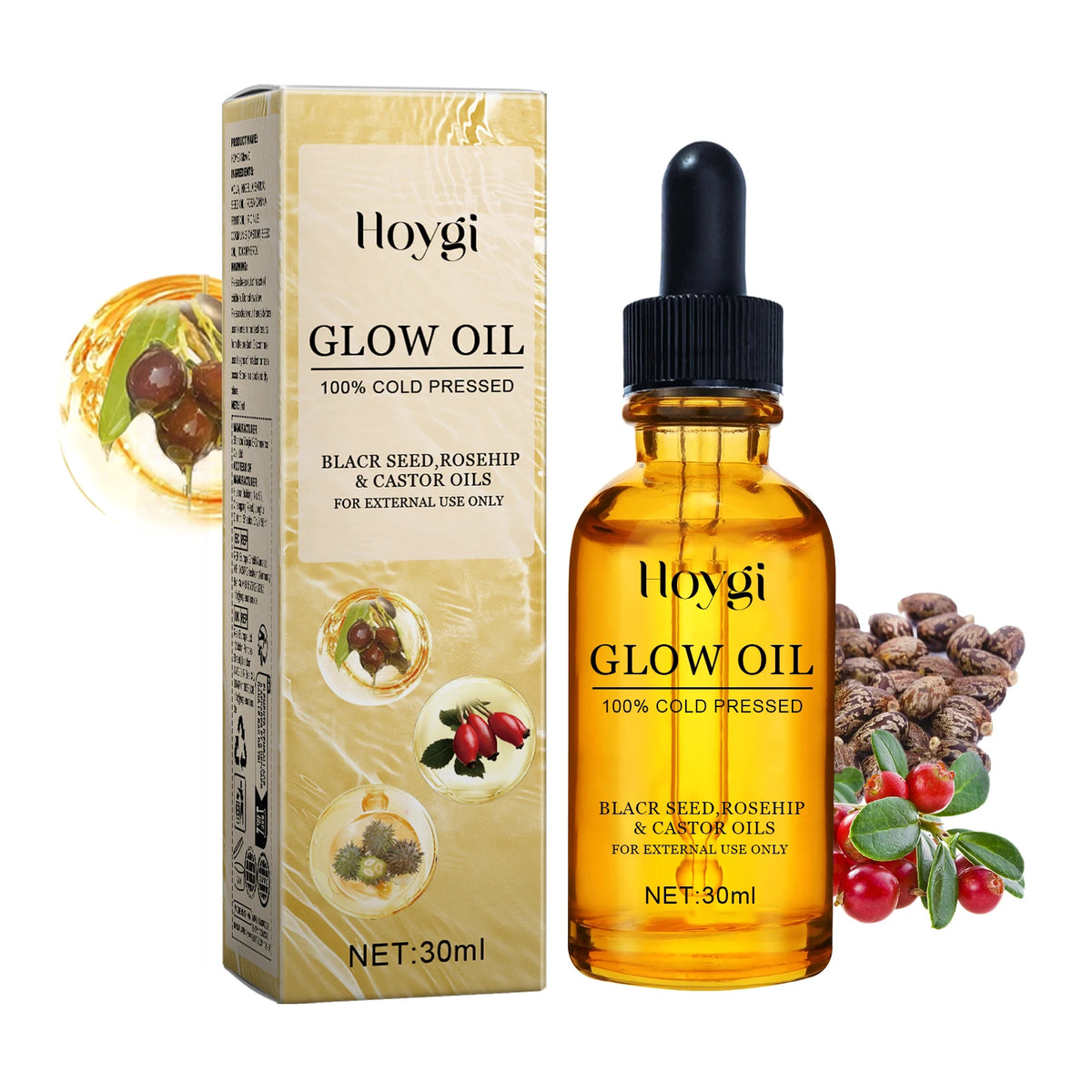 Anti-Aging Face Oil with Hydrating & Brightening Benefits - Rosehip & Natural Oils, 30ml & 50ml Variants