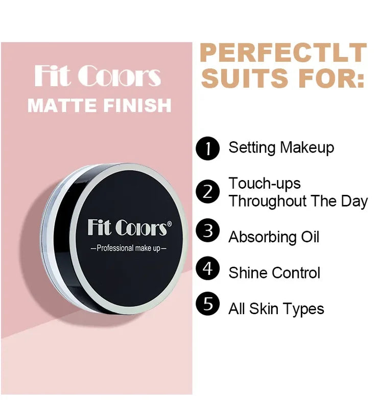 Waterproof Oil-Resistant Face Powder Set - Smoothing Concealer Makeup Powder