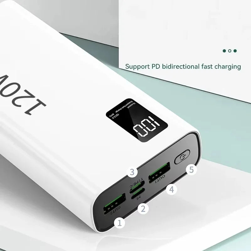 High Capacity 120W 500000mAh Portable Power Bank Fast Charging for Smartphones