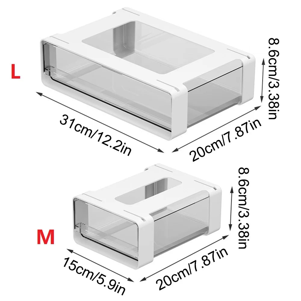 Hidden Drawer Storage Organizer Box for Desk Cabinet Office & Cosmetics