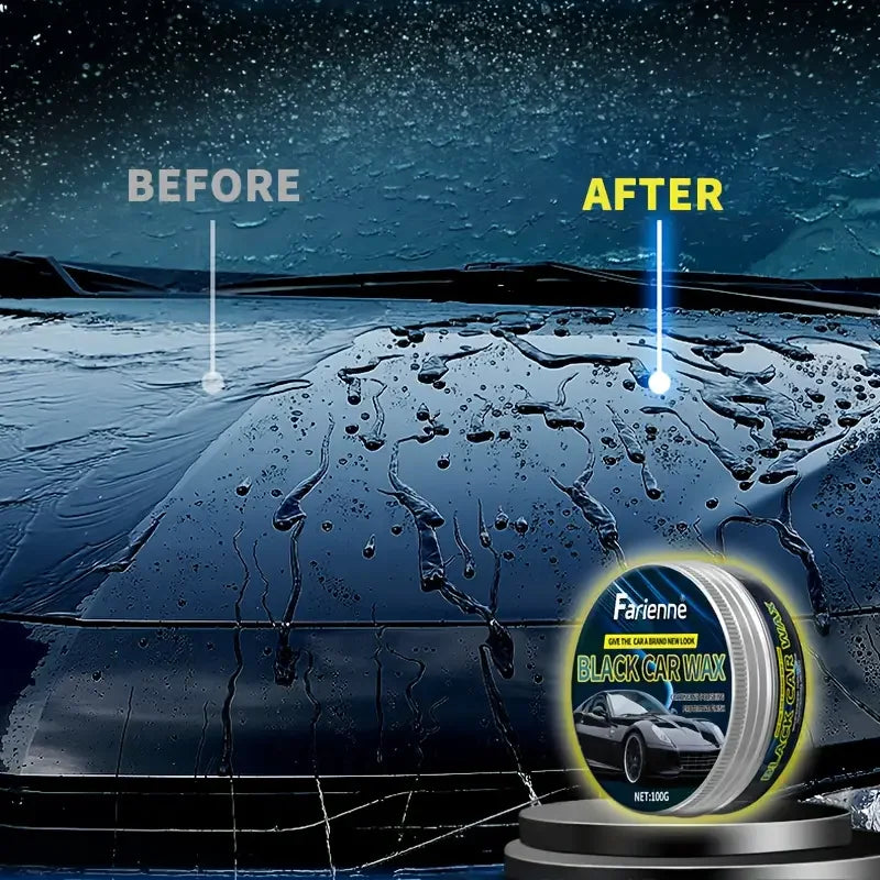 Premium Car Wax for Deep Shine Scratch Removal & Long-Lasting Protection - Easy to Use for Black Cars