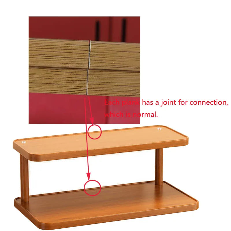 Multi-Layer Wooden Kitchen & Tea Room Storage Rack - Countertop Organizer
