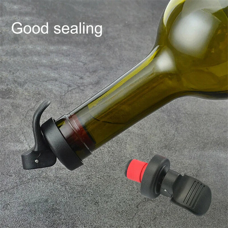 Reusable Wine & Beverage Bottle Stopper Sealing Cap with Lever - Fits Mineral Water, Beer, Champagne, Oil - 7x3.2cm