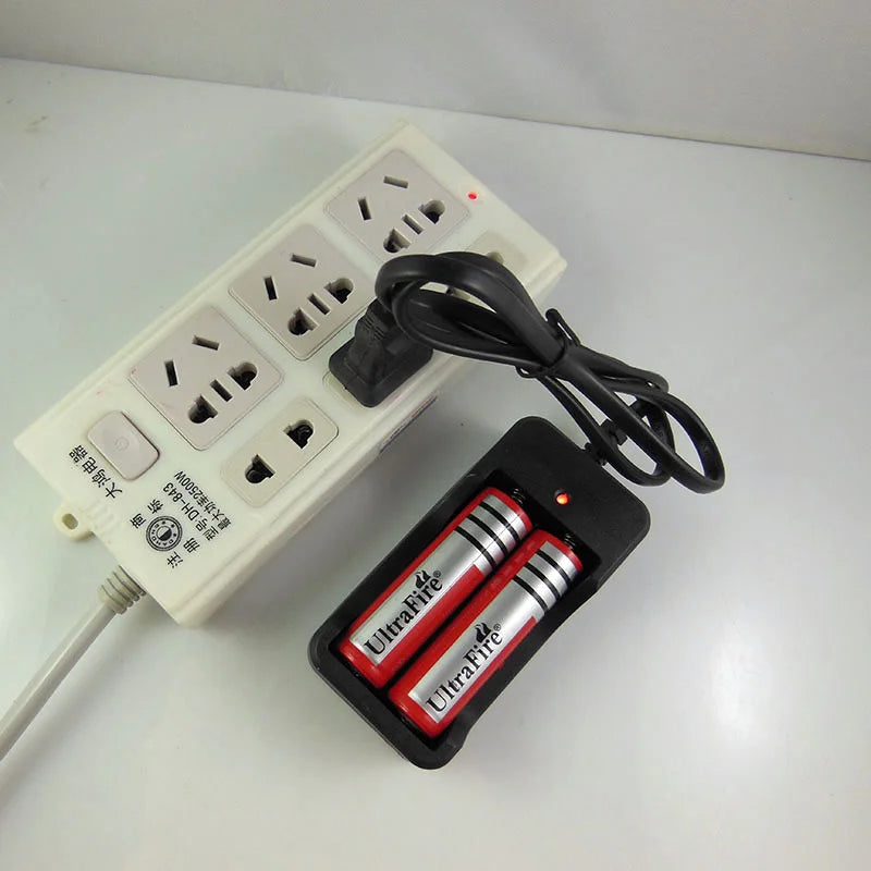 18650 Battery Charger EU Plug 2 Slot Fast Rechargeable Lithium Battery Power Adapter