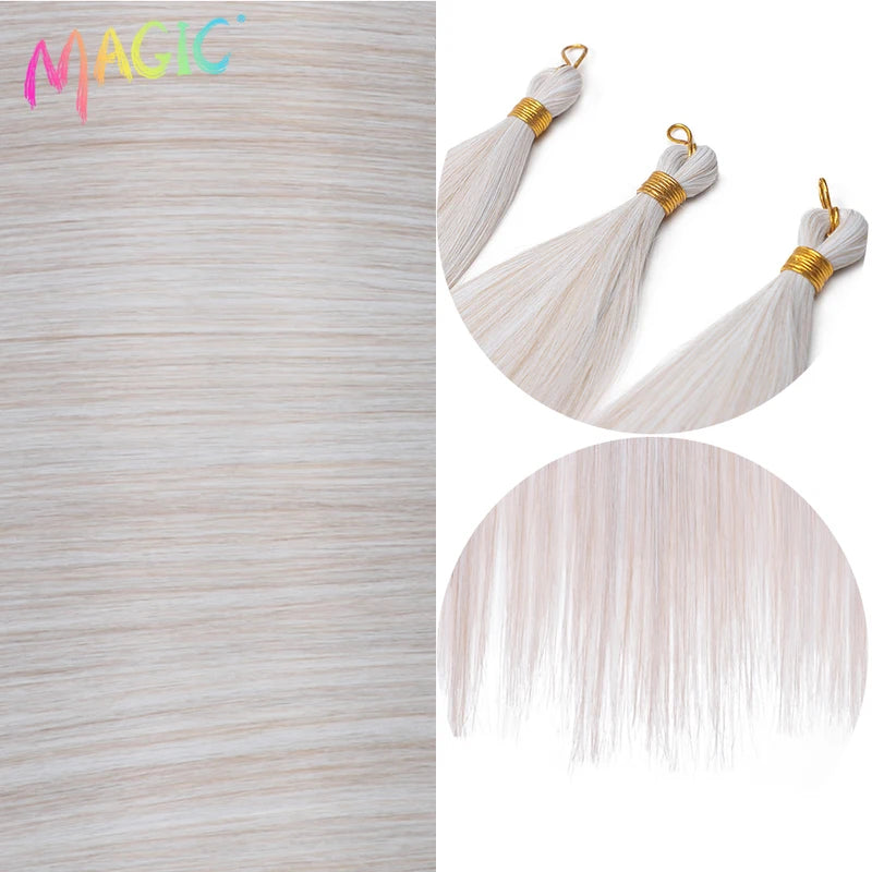 Magic Ariel Straight Ponytail Extensions 28 Inch Synthetic Hair Braids Ombre