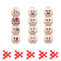 Halloween Expression Building Blocks Set - Face Injury Ghost Skeleton Scene Toys