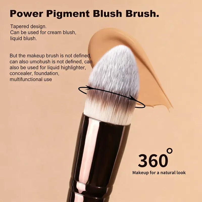 Professional Makeup Brush Set with Double-Ended Foundation & Contour Tools