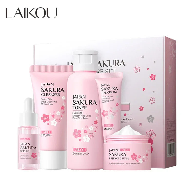 Moisturizing Skin Care Set with Pore & Fine Line Reduction - 5-Piece Korean Gift