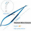 Titanium Microsurgical Micro Scissor Angled Shears for Neurosurgery & Cardiovascular Use