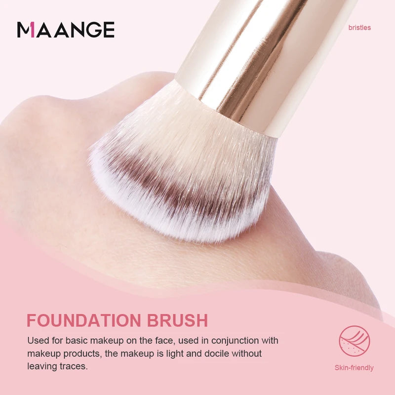 4-Piece Makeup Brush Set for Foundation & Concealer – Soft Synthetic Bristles