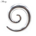 Stainless Steel Spiral Snail Fake Ear Tapers Gauges Stretching Plugs Tunnel Body Jewelry