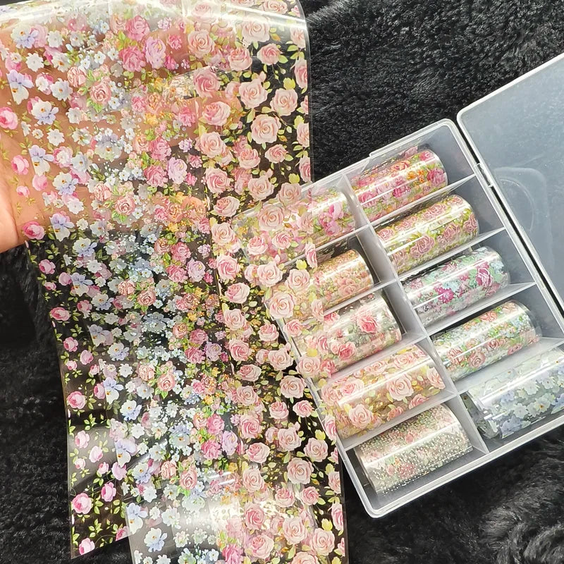 Halloween Nail Foil Transfer Paper 10 Rolls Nail Art Stickers & Decals