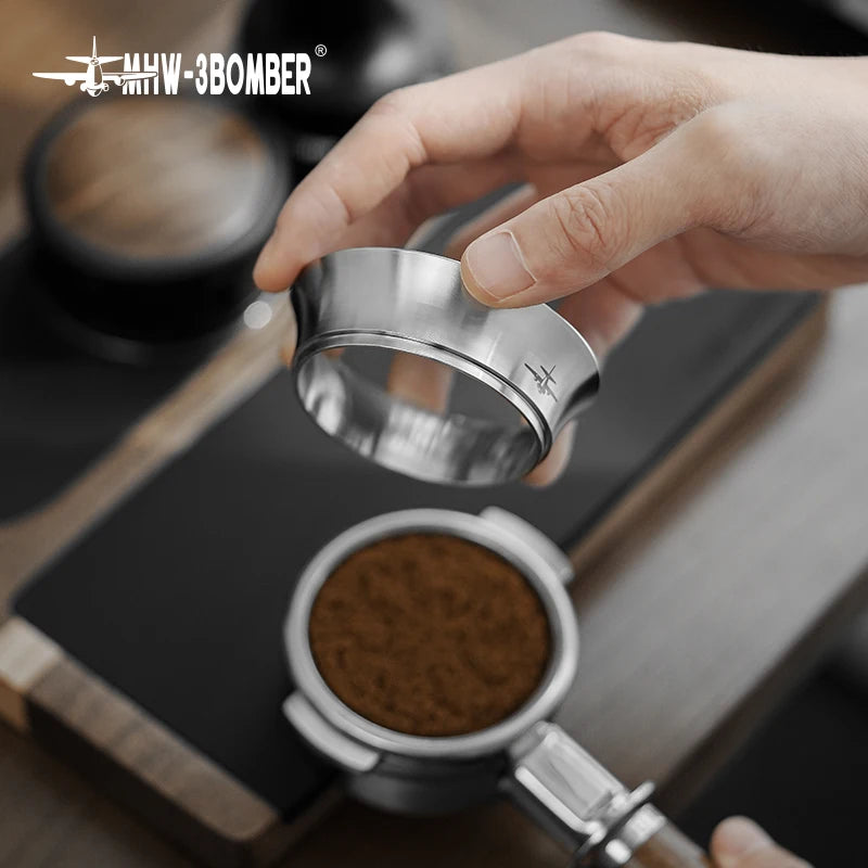 Coffee Dosing Funnel for 51-58mm Portafilters, Stainless Steel Barista Tool