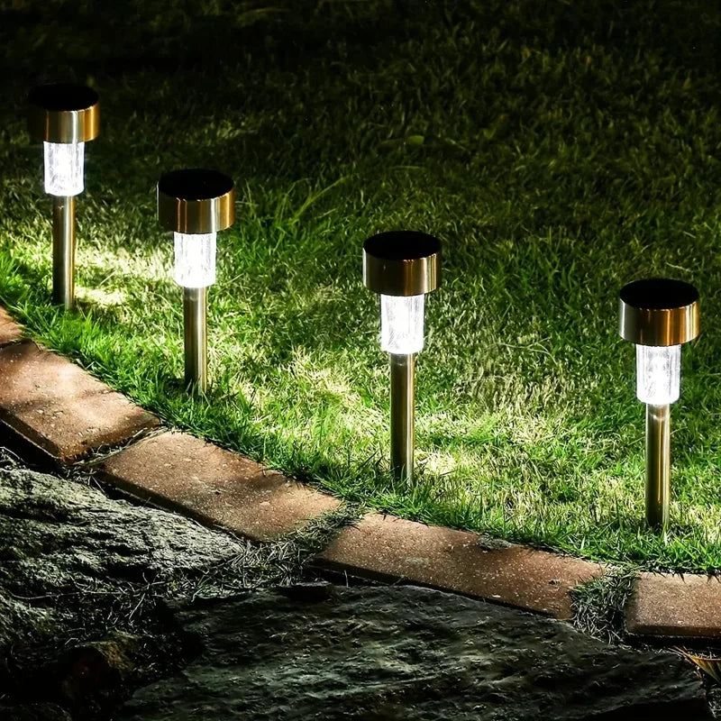 10 Pack Solar Garden Path Lights Waterproof Outdoor Landscape LED Yard Lighting