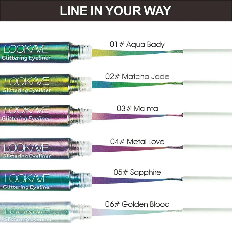 Duochrome Liquid Eyeshadows with Lasting Shine - Multi-Color Makeup Palette