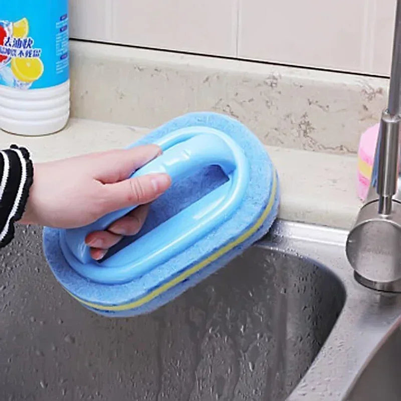 Multi-Use Household Sponge Brush for Kitchen Bathroom and Glass Cleaning