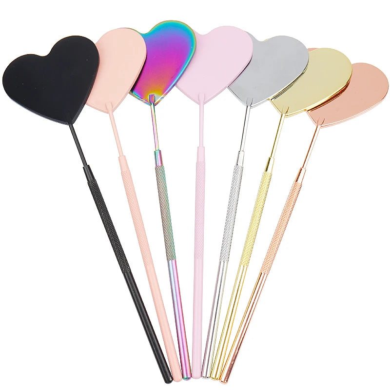 Heart Shape Eyelash Extension Magnify Mirror for Lash Tech Check & Makeup